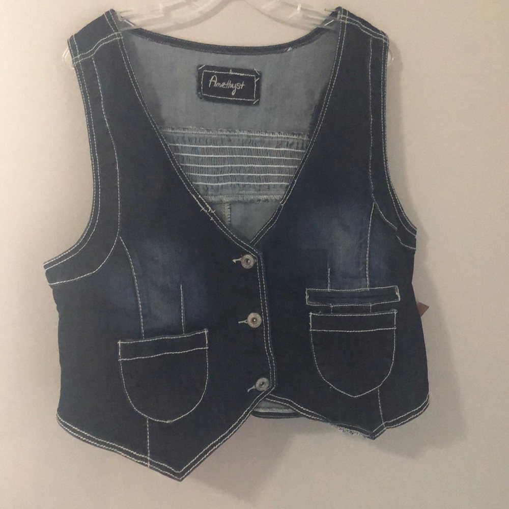 New Amethyst women’s jean vest 2X